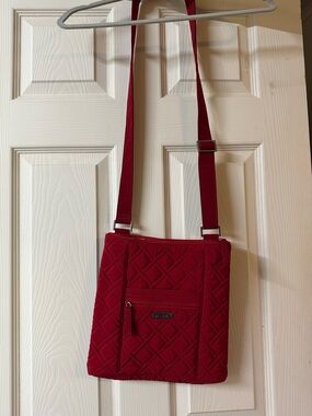Vera Bradley Quilted Crossbody in Deep Red